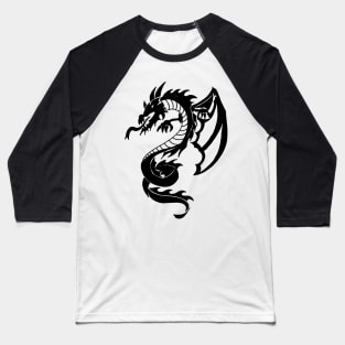 Dragon Tribal Tattoo Baseball T-Shirt